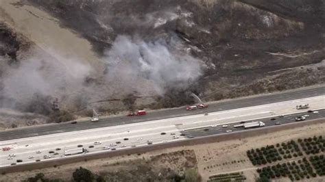 Brush Fire Burning Near 10 Freeway In San Dimas Area Scorches 40 Acres