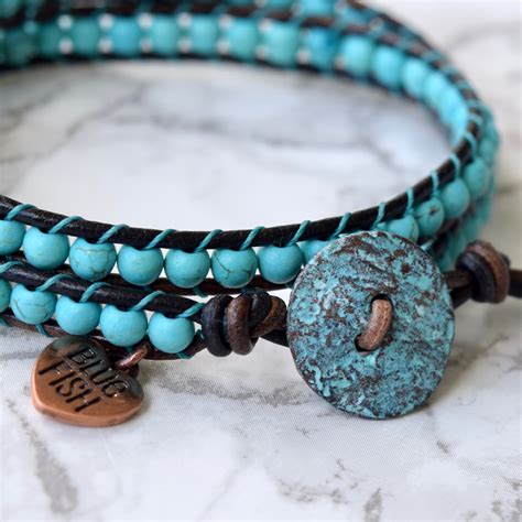 Turquoise Wrap Bracelet Bluefish Bohemian