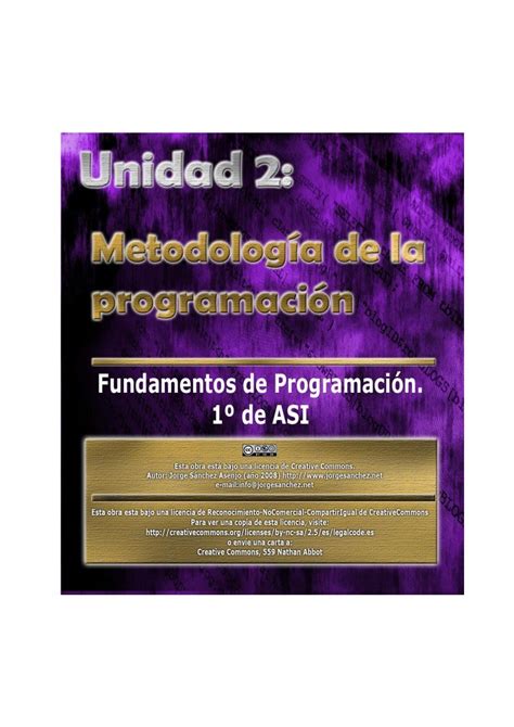 Pdf De Programaci N Unidad Metodolog A De La Programaci N