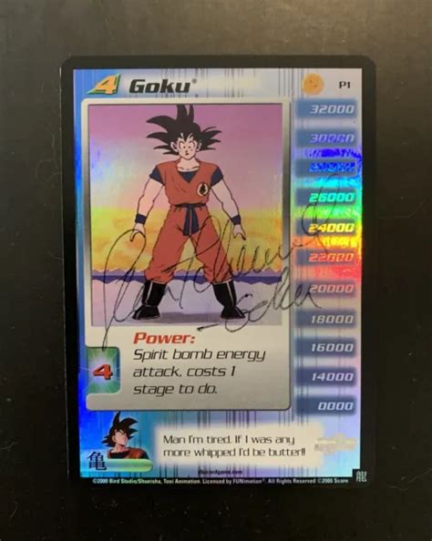 Dbz Goku Signed Sean Schemmel Auto Card Dragon Ball Z Foil 2000 Eur 175