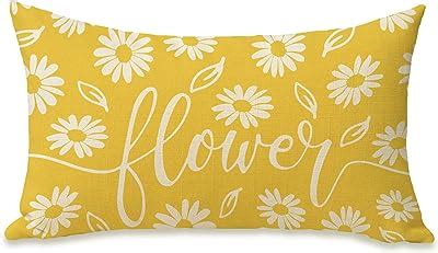 Amazon Aacors Spring Pillow Cover X Inch Daisy Bee Decorations