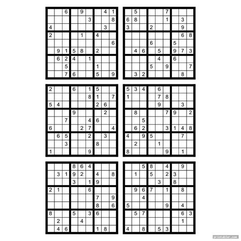 Sudoku Printable Hard 6 Per Page