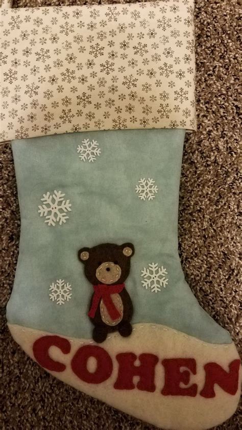 #woodland #bear #christmasstocking #christmas #stocking #personalized ...