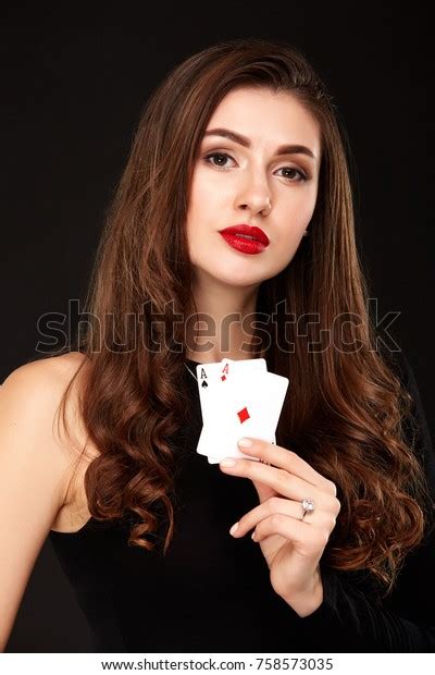 Sexy Curly Hair Brunette Posing Two Stock Photo Shutterstock