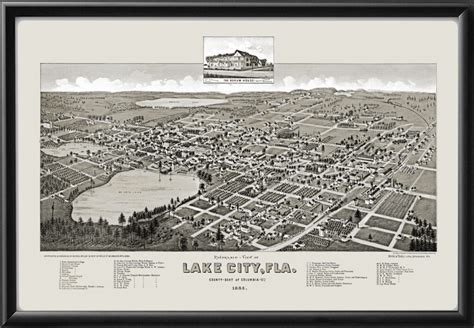 Lake City FL 1885 (Color) | Vintage City Maps