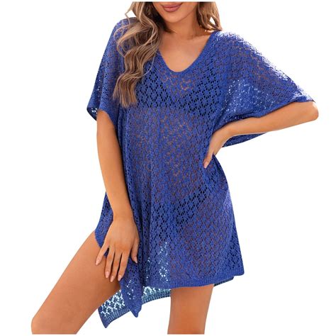 Hbyjlzyg Beach Cover Ups For Women Lece Crochet Bathing Suit Cover Ups For Beach Bikini Hollow