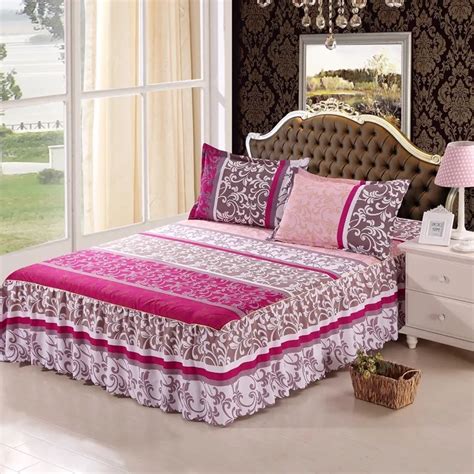 Home Textile Bed Skirt Set Bedspread Bedclothes Bed Cover Fitted Sheet