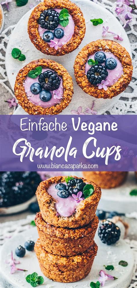 Granola Cups Mit Joghurt Und Beeren Vegan Fr Hst Ck Brunch Rezepte