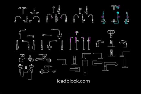 Rubinetti DWG Raccolta Blocchi CAD ICADBLOCK