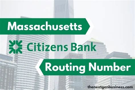 Citizens Bank Routing Number in Massachusetts - 211070175 | The Next ...