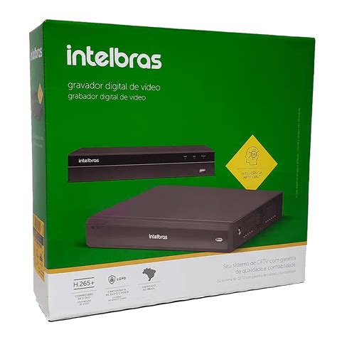 Dvr 4 Canal Intelbras - DVR Gravador de Vídeo inteligente Com 4 Canais Intelbras MHDX 1204 Com ...