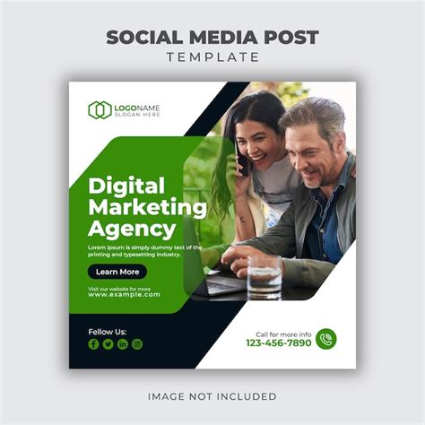 Premium Vector | Digital business marketing social media post and web ...