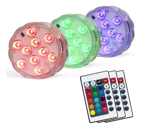 Durwell Luces Led Sumergibles Rgb Para Piscina Colores Env O Gratis