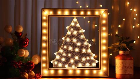 Captures Christmas Light Photo Frame Stock Illustration - Illustration ...