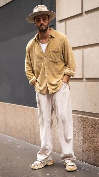 White Corduroy Pants Outfits For Men 48 Ideas And Outfits Lookastic