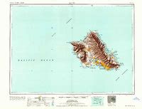 1961 Map of Oahu, Honolulu County, HI — High-Res | Pastmaps