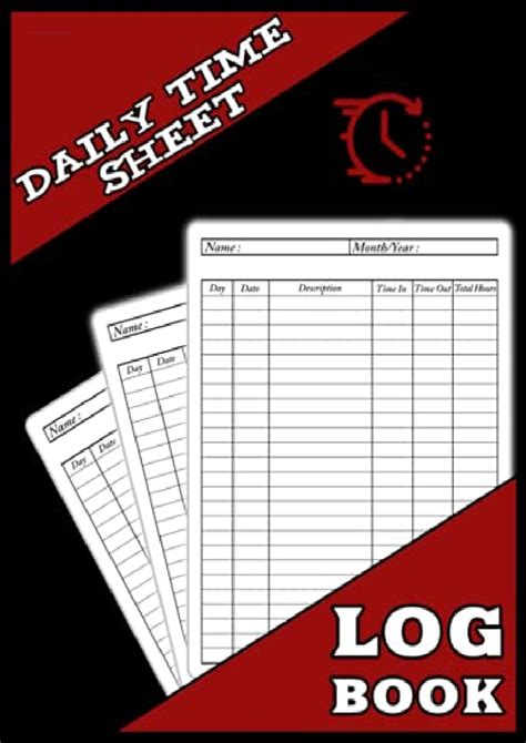 Pdf Daily Time Sheet Log Book Work Hours Logbook Timesheet Log Book