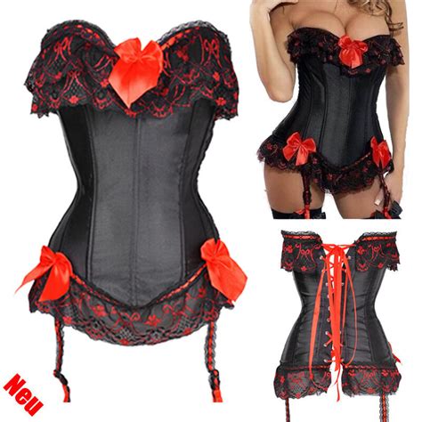 Plus Size Halloween Costumes Corset Bustier Top Lace Up Sexy Lingerie Cincher Rw Ebay