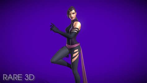 Psylocke Fortnite Skin 3d Model Youtube