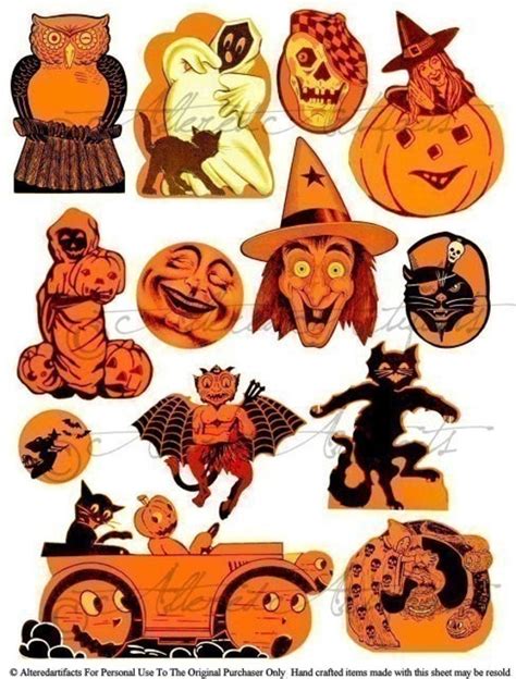 Printable Vintage Halloween Clip Art Printable Retro Halloween