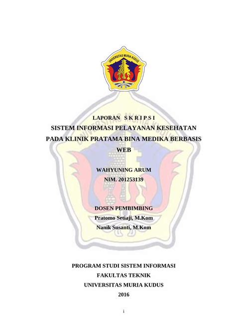 Pdf Sistem Informasi Pelayanan Kesehatan Pada Klinik Sistem