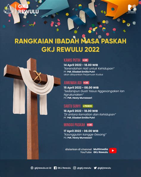 RANGKAIAN IBADAH MASA PASKAH GKJ REWULU 2022 GKJ Rewulu