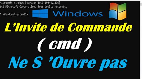 L Invite De Commande Cmd Ne S Ouvre Pas Dans Windows Youtube