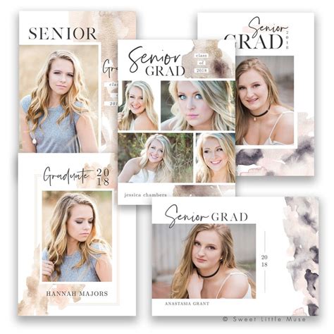 Senior Graduation Announcement Template Bundle Graduation - Etsy