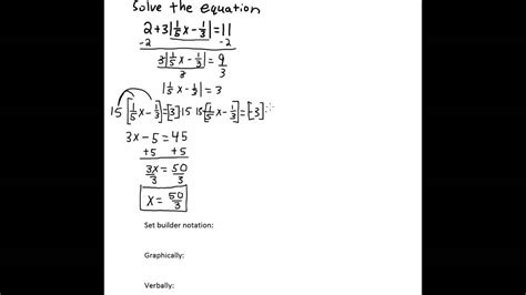 Solving Absolute Value Equations With Fractions Youtube