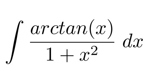 Integral Of Arctanx1x2 Substitution Youtube