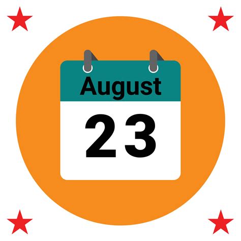 August 23 Daily Calendar Icon 25733835 Vector Art at Vecteezy