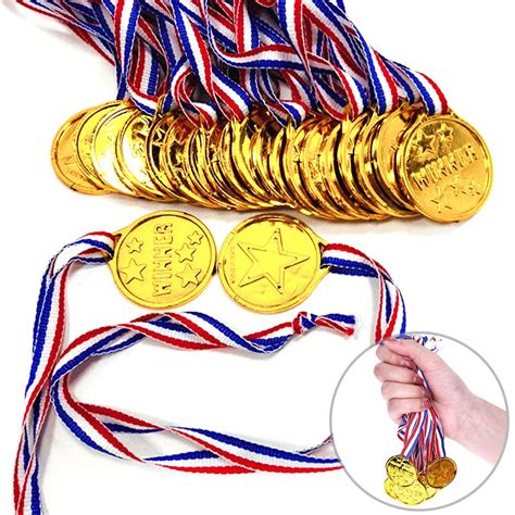 Buy Shindel Winner Award Medals 24pcs Kids Plastic Gold Winner Gold