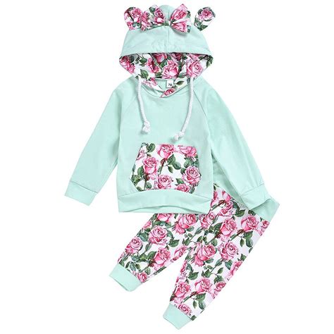 Baby Baby Meisjes Kleding Set 2 Stuks Bloem Hart P Grandado