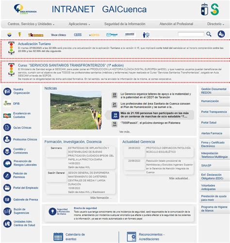 La Intranet De La Gerencia Del Rea Integrada De Cuenca Ha Recibido M S