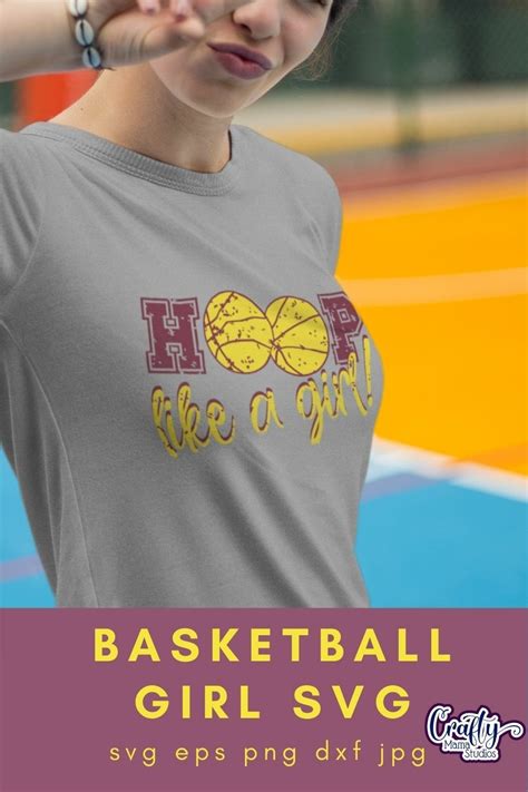 Grunge Hoop Like A Girl Basketball Svg Design Cut File