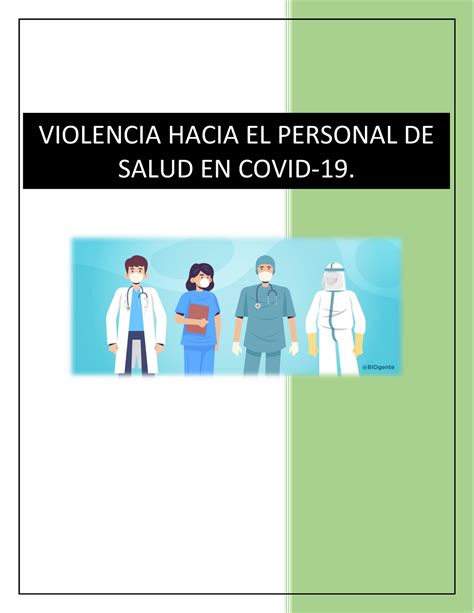 Violencia Contra Personal De Salud En Tiempo De Covid 19 VIOLENCIA