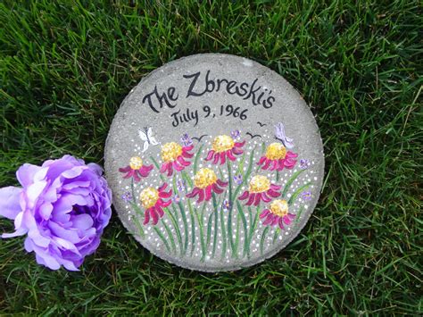 Personalized Garden Stone Stepping Stone Memorial Stone Etsy