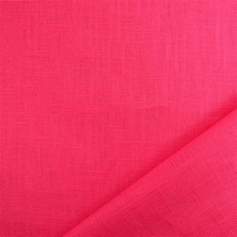 Tissu Ramie Lin Uni Fushia Oeko Tex Mercerine