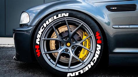 Tire Lettering Michelin Flags Permanent Raised Tyre Stickers Fits To