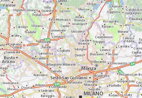 MICHELIN Seveso map - ViaMichelin