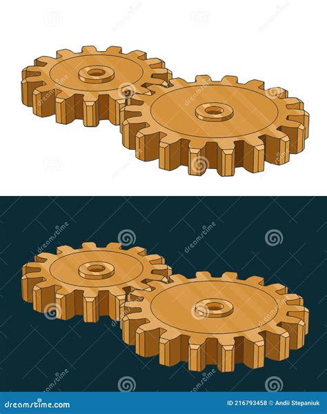 Golden Gears Cartoon Vector Cartoondealer