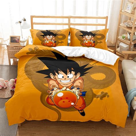 Anime Dragon Ball Z Bedding Bed Set 3d Printed Cool Action Figures Goku