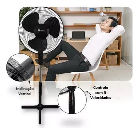 Ventilador Coluna 44cm Silencioso 3 Velocidades Turbo MercadoLivre