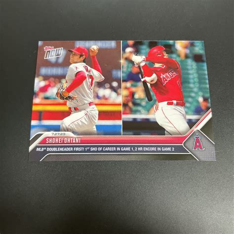 【未使用に近い】topps Now 2023 大谷翔平 ダブルヘッダー 完封勝利 2hr 625 Shohei Ohtani エンゼルス