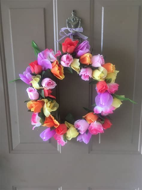 Diy Tulip Wreath Perfect For Spring Tulip Wreath Floral Wreath