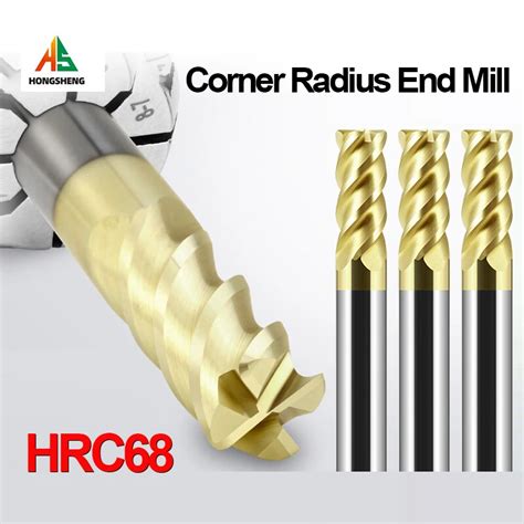 Flutes Hrc Corner Radius End Mill Alloy Carbide Milling