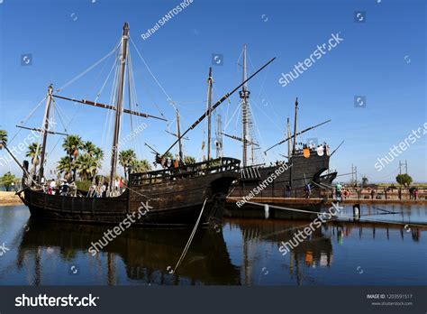 Replica Caravels Christopher Columbus La Huelva Stock Photo 1203591517 | Shutterstock