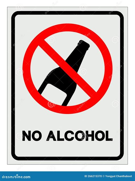 No Alcohol Symbol Sign Vector Illustration Isolate On White