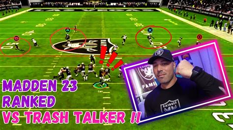 Madden 23 Ranked Vs Trash Talker YouTube