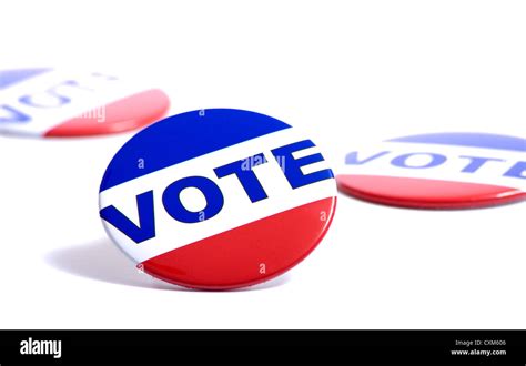 Red White And Blue Vote Pins Stock Photo Alamy